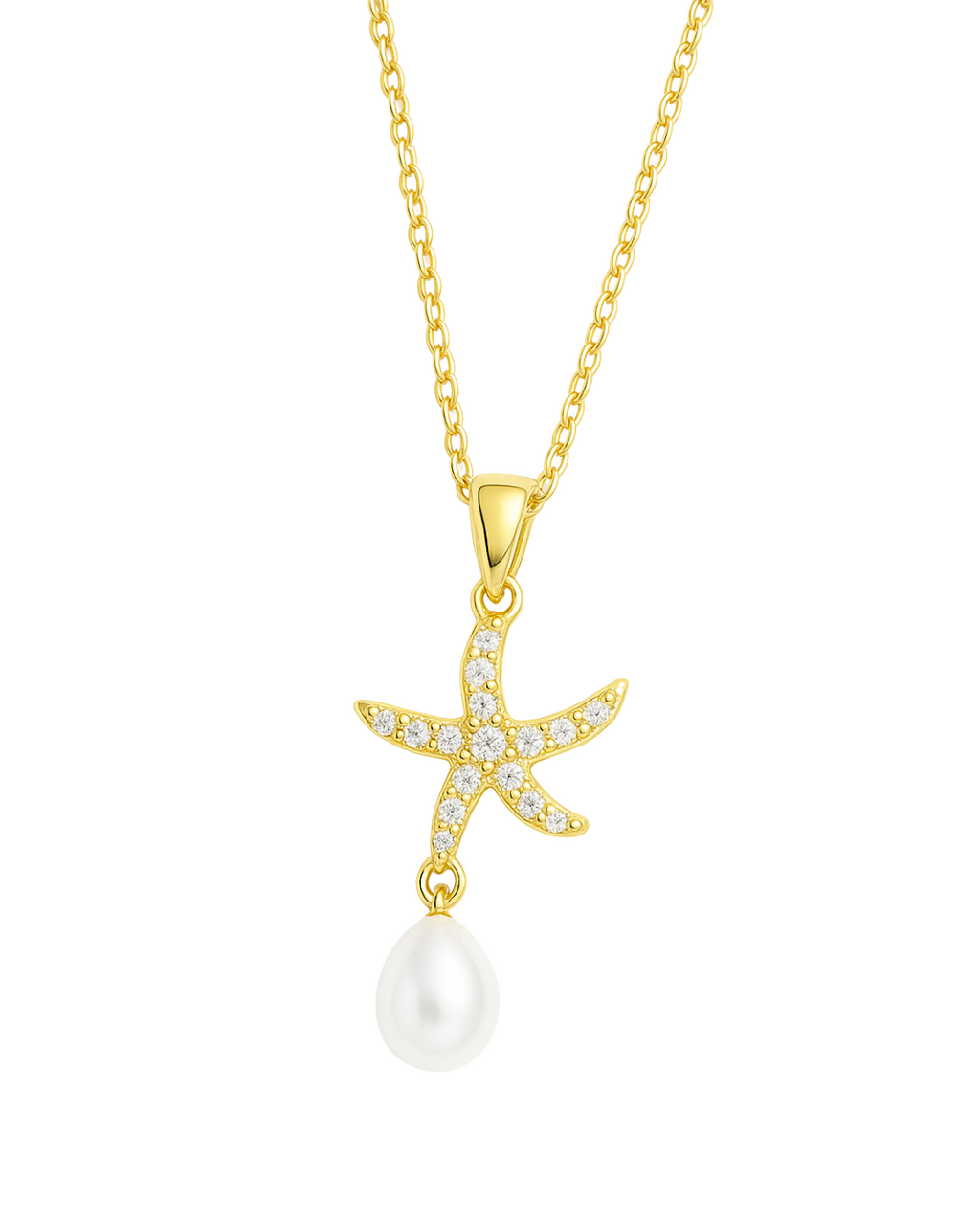 Starfish Drop Necklace