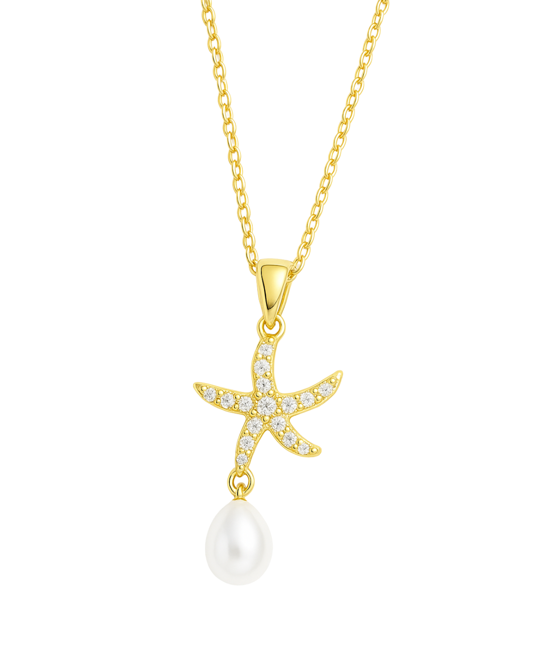 Starfish Drop Necklace